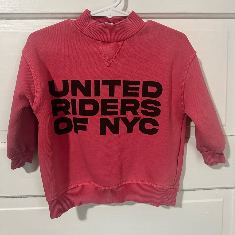 Zara Pink Sweatshirt with Black Text